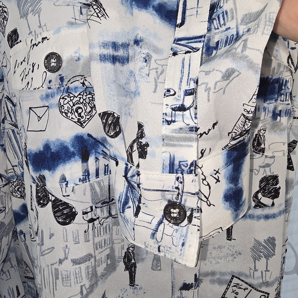 Stylish Graphic Print Shirt Jacket - Picture 7 of 10